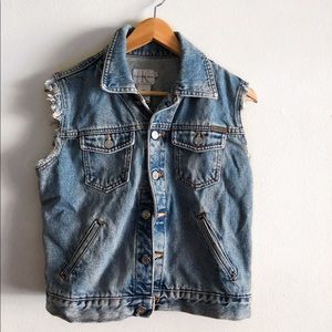 Calvin Klein 🦋 Denim Jacket/Vest Frayed